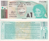 Argentina 1 Austral ND 1986 EMERGENCY NOTE P S2503 UNC