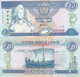Cyprus 20 Pounds 1992 P 56 a UNC