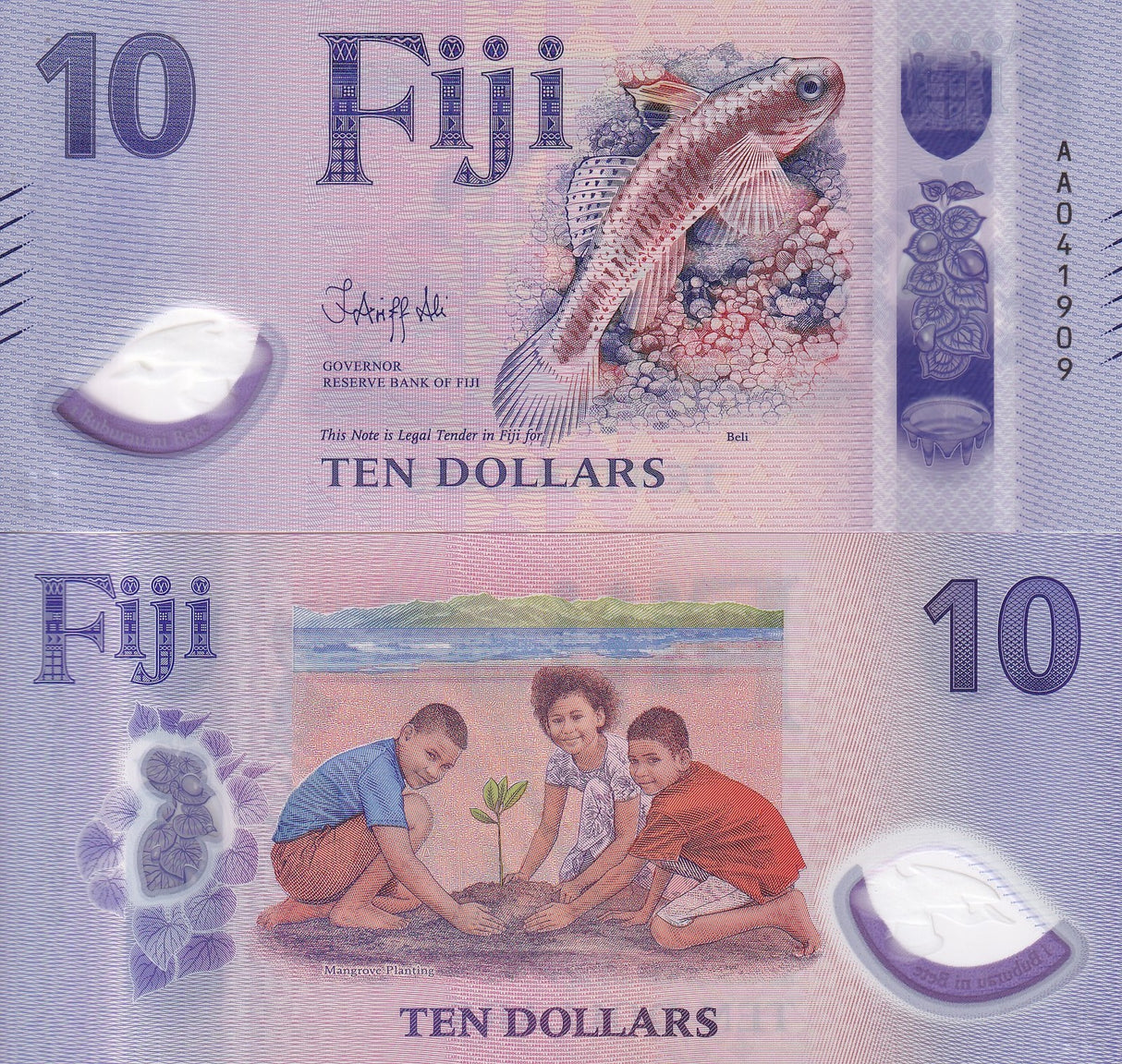 Fiji 10 Dollars 2026 2025 P NEW Polymer Design UNC