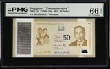 Singapore 50 Dollars 2015 P 61 a Commemorative Gem UNC PMG 66 EPQ