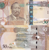 Botswana 50 Pula 2024 P 32 NEW Sign UNC De la Rue Printer, Boat, fish eagle
