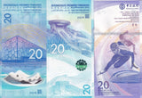 China Macau Set 3 UNC 20 Yuan 20 Patacas 2021 2022 Commemorative P 128 P 916 917