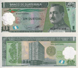 Guatemala 1 Quetzal 2012 P 115 Polymer UNC , Printer Oberthur Fiduciaire, France
