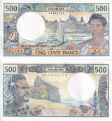 Tahiti 500 Francs ND 1985 P 25 d UNC