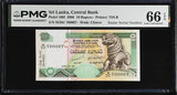 Sri Lanka 10 Rupees 2006 P 108 f RADAR 700-007 Gem UNC PMG 66 EPQ