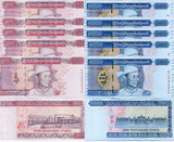 Myanmar Set 2 X LOT 5 Sets = 10 UNC 500 1000 Kyats ND 2019 2020 P 85 86