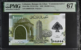 Lebanon 100000 Livres 2020 P 99 Polymer Commemorative Superb Gem UNC PMG 67 EPQ