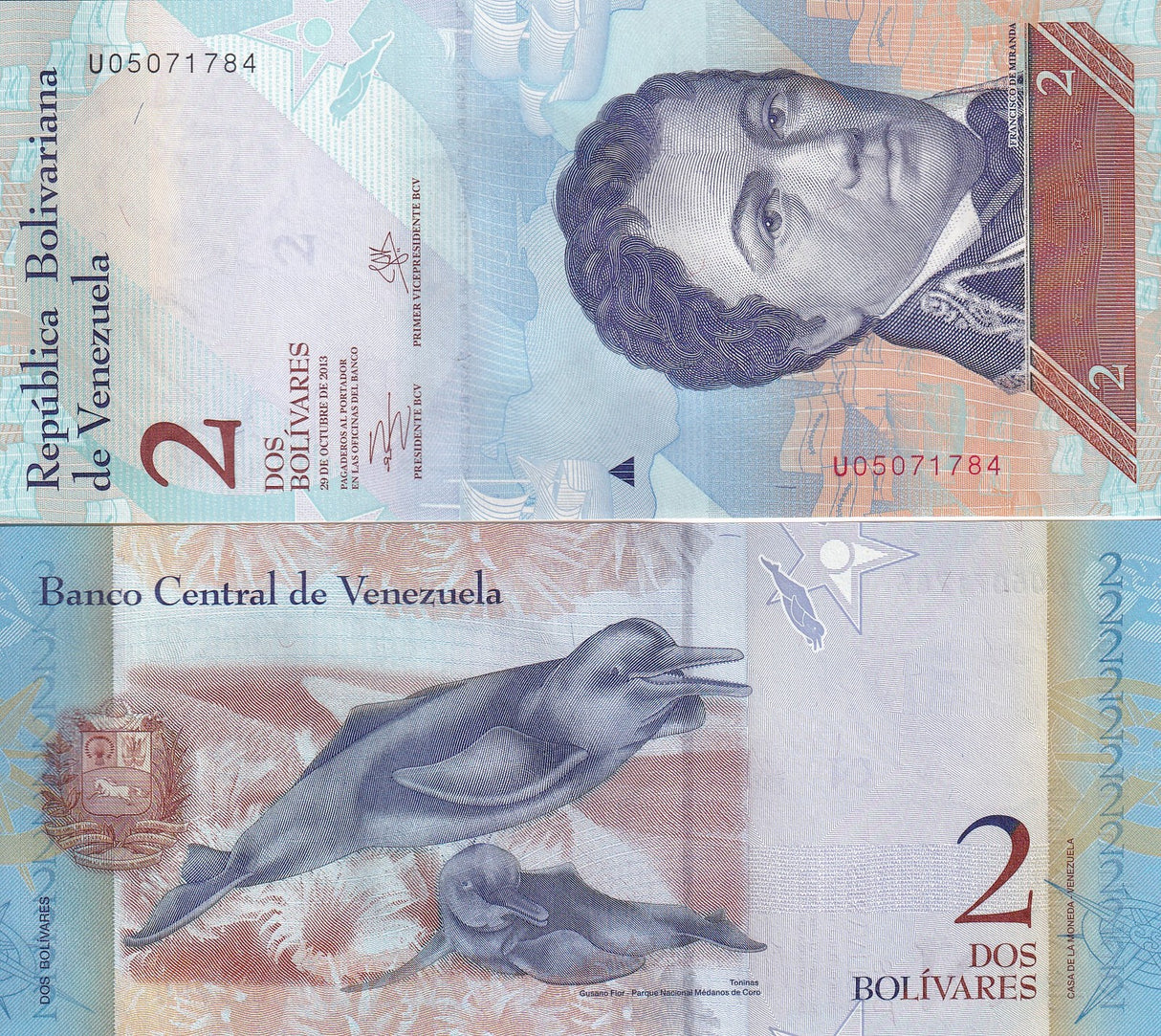 Venezuela 2 Bolivares 2013 P 88 UNC