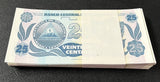 Nicaragua 25 centavo 1991 P 170 UNC LOT 100 PCS 1 Bundle