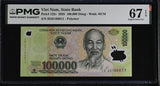 Vietnam 100000 Dong 2025 Polymer P 122 v Superb Gem UNC PMG 67 EPQ