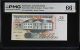Suriname 25 Gulden 1998 P 138 d Gem UNC PMG 66 EPQ , Printer TDLR