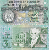 Guernsey 1 Pound ND 2021 P 52 d UNC ,Royal Court ,St. Peter Port