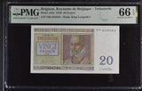 Belgium 20 Francs 1950 P 132 a Gem UNC PMG 66 EPQ