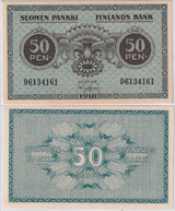 Finland 50 Pennia 1918 P 34 UNC