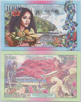 Reunion & Mayotte 1000 Francs 2021 Private Fantasy Polymer