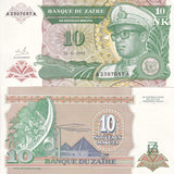 Zaire 10 Nouveaux Makuta 1993 P 49 UNC