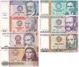 Peru Set 7 UNC 10 50 100 500 1000 5000 10000 INTIS P 129 131 133 134 136 137 140