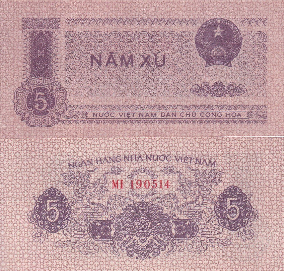 Vietnam 5 Xu 1975 P 76 UNC