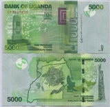 Uganda 5000 Shillings 2019 P 51 UNC , World War II Memorial, Kampala