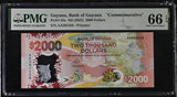 Guyana 2000 Dollars ND 2022 Commemorative P 42 a Polymer Gem UNC PMG 66 EPQ