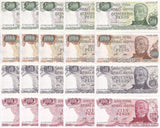 Argentina Set 4 X LOT 5 = 20 UNC 50 100 500 1000 Pesos ND 1976-83 P 301-304 UNC