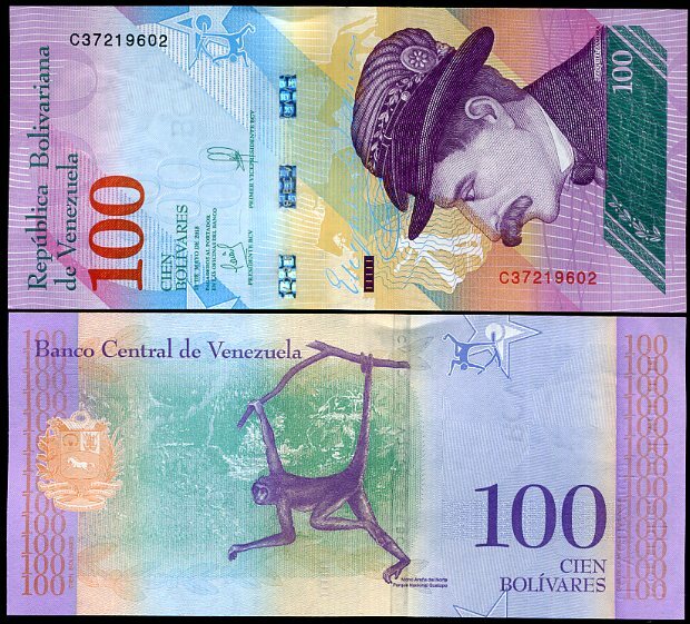 Venezuela 100 Bolivares 2018 P 106 UNC
