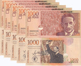 Colombia 1000 Pesos Oro 10-06-2011 P 456 n UNC LOT 5 PCS
