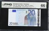 Euro 20 Euro 2002 Germany P 10 x Gem UNC PMG 66 EPQ