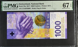 Switzerland 1000 Franken 2017 P 79 a Superb GEM UNC PMG 67 EPQ