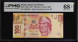 Mexico 100 Pesos 2017 P 124 be Superb Gem UNC PMG 68 EPQ TOP POP