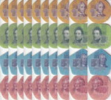 Transnistria Set 4 x 10 Lots = 40 UNC 1 3 5 10 Rubles 2014 Plastic Coins