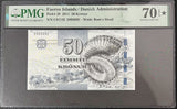 Faeroe Islands 50 Kronur 2011 P 29 Superb GEM UNC PMG 70 EPQ Extra Star TOP