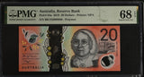 Australia 20 Dollars 2019 P 64 a Polymer Superb Gem UNC PMG 68 EPQ