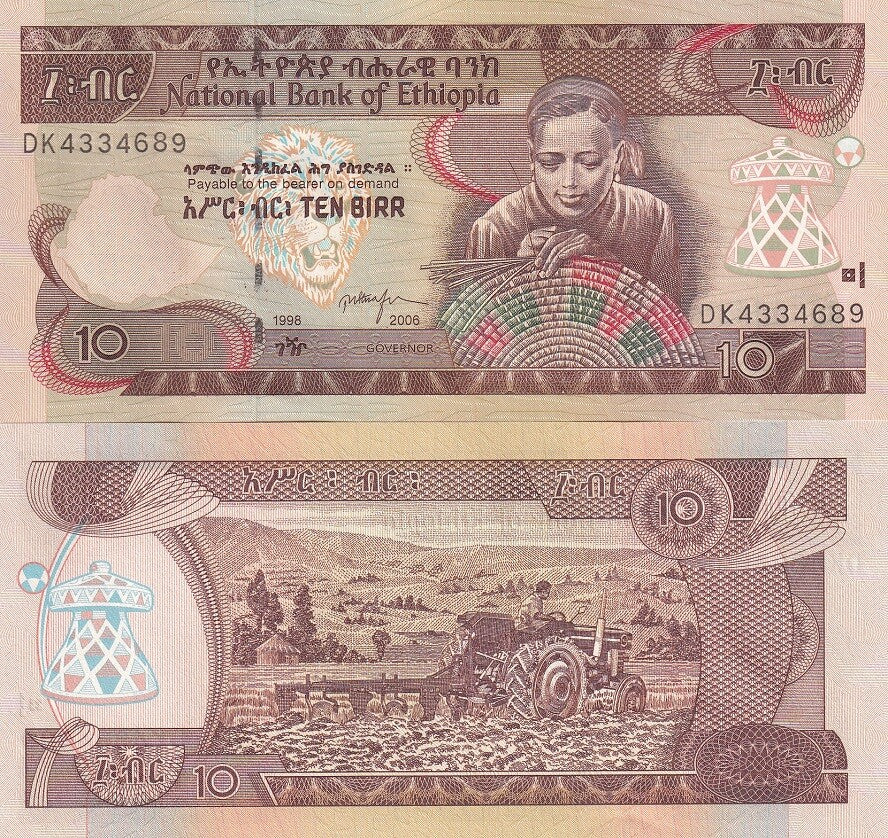 Ethiopia 10 Birr 1998 2006 P 48 d UNC