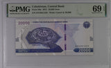 Uzbekistan 20000 Som 2021 P 90 a Superb Gem UNC PMG 69 EPQ Top Pop