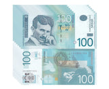 Serbia 100 Dinara 2012 P 57 a UNC LOT 5 PCS