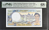 Tahiti 500 Francs ND 1985 P 25 d Superb Gem UNC PMG 68 EPQ