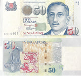 Singapore 50 Dollars ND 2018/2019 3 Solid Star P 49 UNC ,Encik Yusof bin Ishak