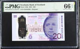 Scotland 20 Pounds 2021 Polymer P 132 b Gem UNC PMG 66 EPQ