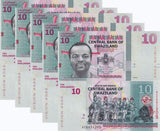 Swaziland 10 Emelangeni 2015 P 41 Commemorative UNC LOT 5 PCS