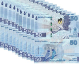 Zambia 50 Kwacha 2024 2025 P 64 NEW Birds LOT 10 UNC