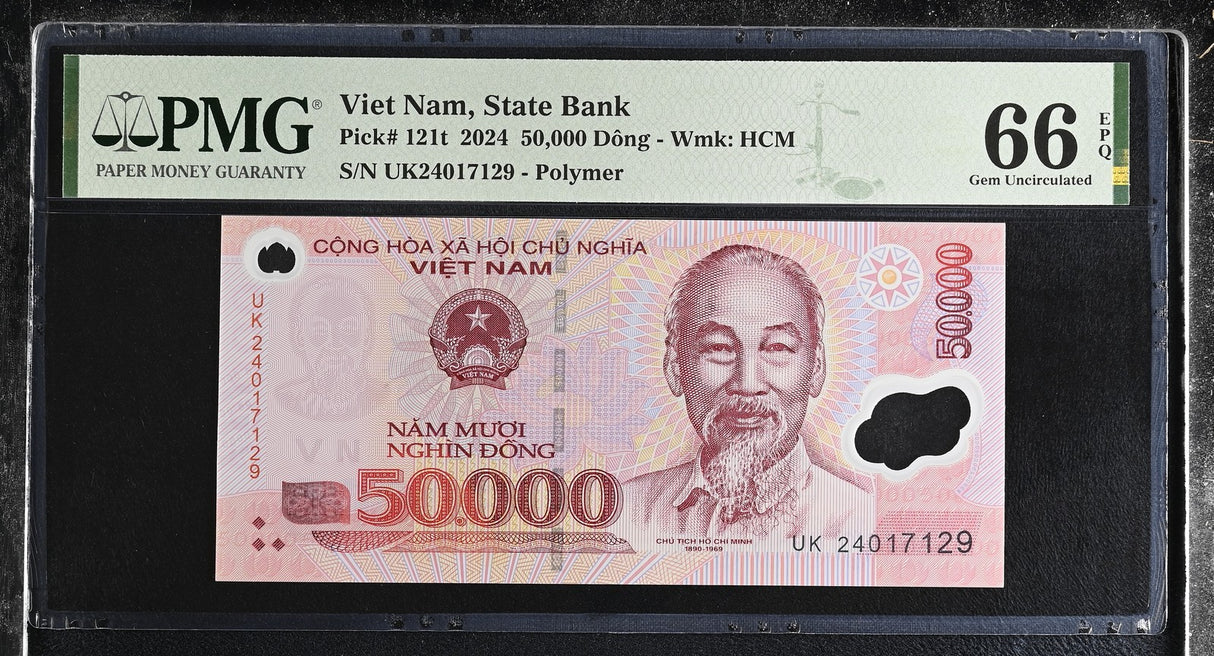 Vietnam 50000 Dong 2024 P 121 t Gem UNC PMG 66 EPQ