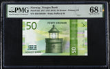 Norway 50 Kroner 2017 ND 2018 P 53 a Superb Gem UNC PMG 68 EPQ