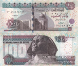 Egypt 100 Pounds 2013 P 67 l UNC Sultan Hassan mosque, Cairo Sphinx
