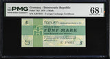 Germany Democratic 5 Mark 1979 P FX3 Superb Gem UNC PMG 68 EPQ