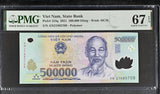 Vietnam 500000 Dong 2021 Polymer P 124 q Superb Gem UNC PMG 67 EPQ