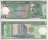 Guatemala 1 Quetzal 2008 P 115 a Polymer UNC ,Ara del Tikal seal