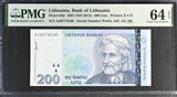 Lithuania 200 Litu 1997 P 63 d Choice UNC PMG 64 EPQ