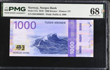 Norway 1000 Kroner 2019 P 57 a Superb Gem UNC PMG 68 EPQ PNB