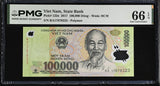 Vietnam 100000 Dong 2017 Polymer P 122 n Gem UNC PMG 66 EPQ